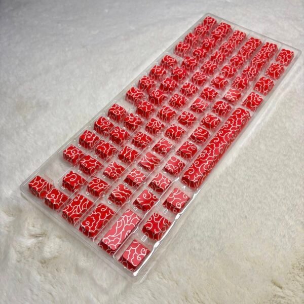 Auspicious Cloud Red Keycap Set (136 Keys)