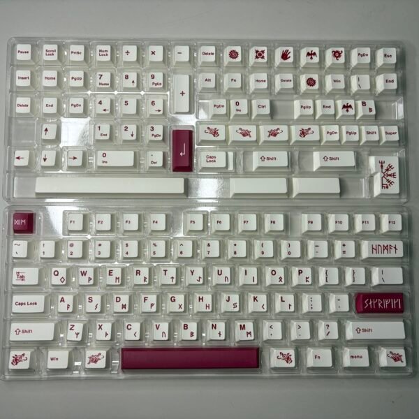 Bloody Key Hat PBT Dye-Sublimated Cherry-Profile Not-Shine-Through Top-Engraved 129 Keys Keycap