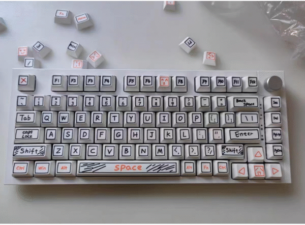 Doodle PBT Dye-Sublimated(single shot) XDA-Profile Not-Shine-Through 130-Keys Keycap
