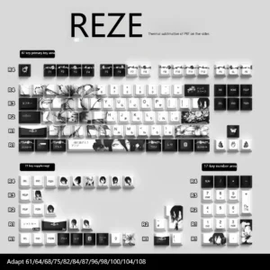 Reze PBT Double-Shot Cherry-Profile Shine-Through 135-Keys Keycap
