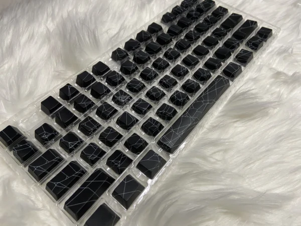Spider Web PBT Double-Shot Cherry-Profile Shine-Through Side-Engraved 131-Keys Keycap