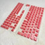 Auspicious Cloud Red PBT Double-Shot Side-Printed Cherry-Profile Shine-Through 131-Keys Keycap - Image 2