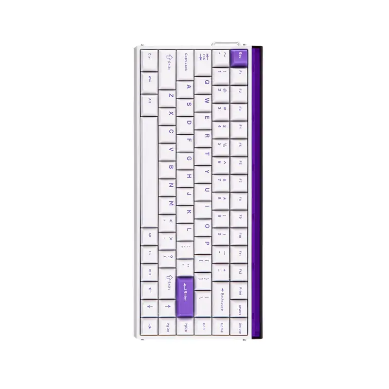 AULA Hero 84 HE White Purple AULA Hero 84 HE Magnetic Gaming Keyboard - Image 1