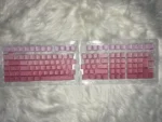 Pink Topographic Gradient PBT Double-Shot Cherry-Profile Shine-Through Side-Engraved 135-Keys Keycap - Image 2