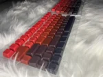 Red and Black Topographic Gradient PBT Double-Shot Cherry-Profile Shine-Through Side-Engraved 135-Keys Keycap