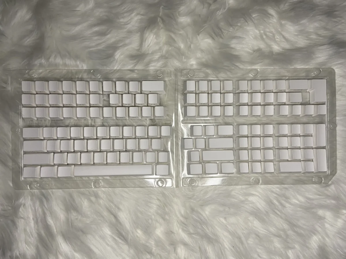 White Solid PBT Double-Shot Side-Printed Cherry-Profile Shine-Through 132-Keys Keycap - Image 2