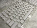 White Solid PBT Double-Shot Side-Printed Cherry-Profile Shine-Through 132-Keys Keycap