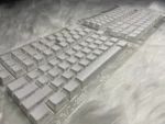 White Solid PBT Double-Shot Side-Printed Cherry-Profile Shine-Through 132-Keys Keycap - Image 4