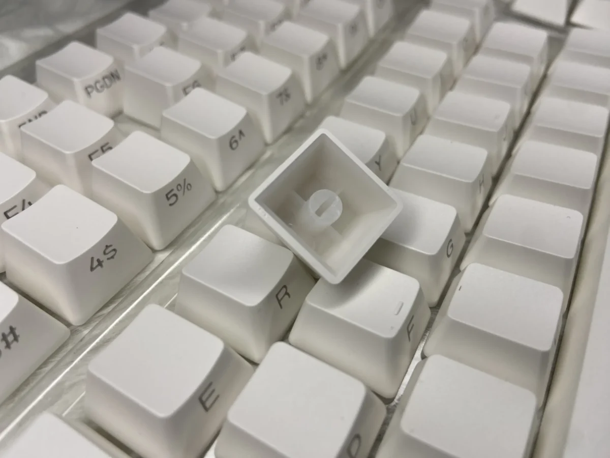 White Solid PBT Double-Shot Side-Printed Cherry-Profile Shine-Through 132-Keys Keycap - Image 6