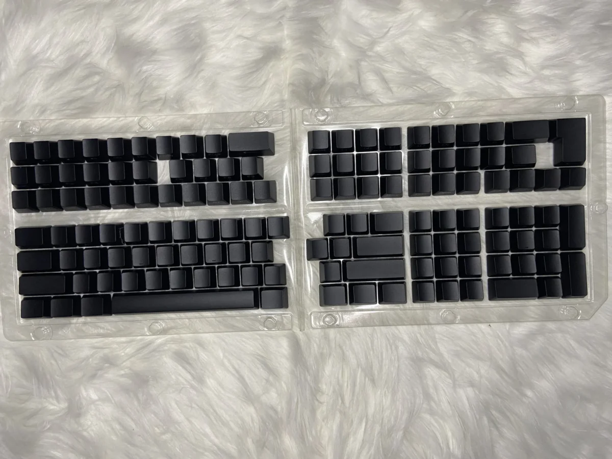 Black Solid PBT Double-Shot Side-Printed Cherry-Profile Shine-Through 132-Keys Keycap - Image 2