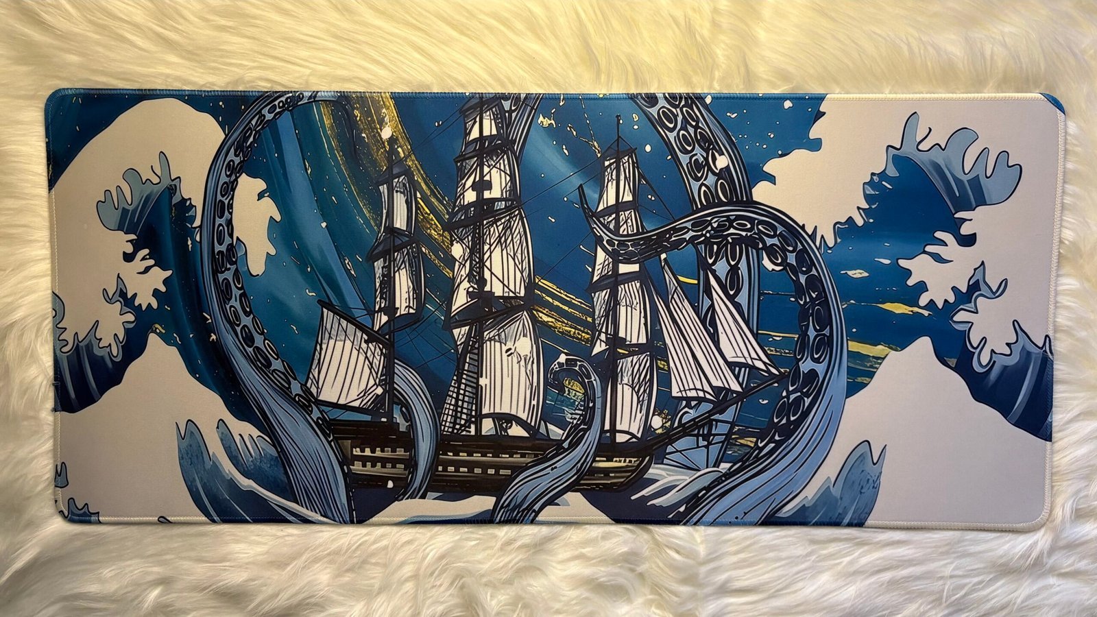 IMG_8138-1-scaled-1.jpg Ship in the Ocean Extended Gaming Mousepad (700×300×5mm) - Image 1
