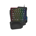 Customization 35 Keys Single Hand Wired Gaming Keyboard With Wrist Rest LED Backlit