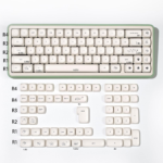 Milky White PBT Dye-Sublimated (single-shot) Not-Shine-Through 124-Keys Keycap - Image 2