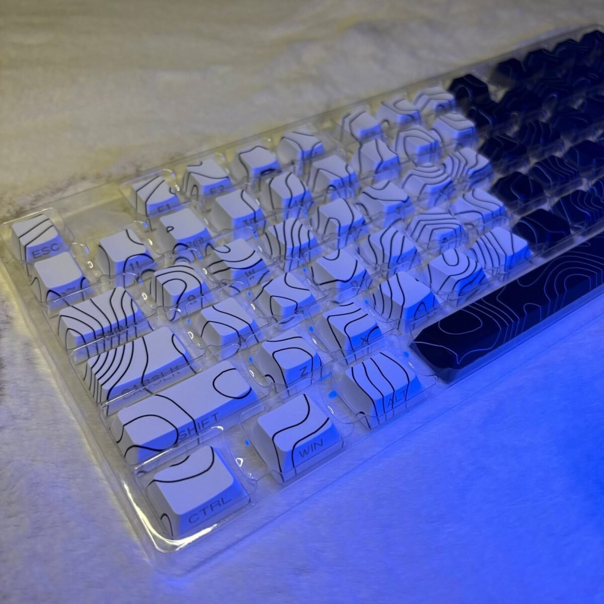 Topographic Two-Toned PBT Double-Shot Die-Sublimated Side-Printed Cherry-Profile Shine-Through 132-Keys Keycap - Image 5