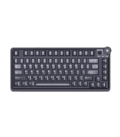 Lingbao MK75 Translucent Black keyboard with Red Rabbit linear switches